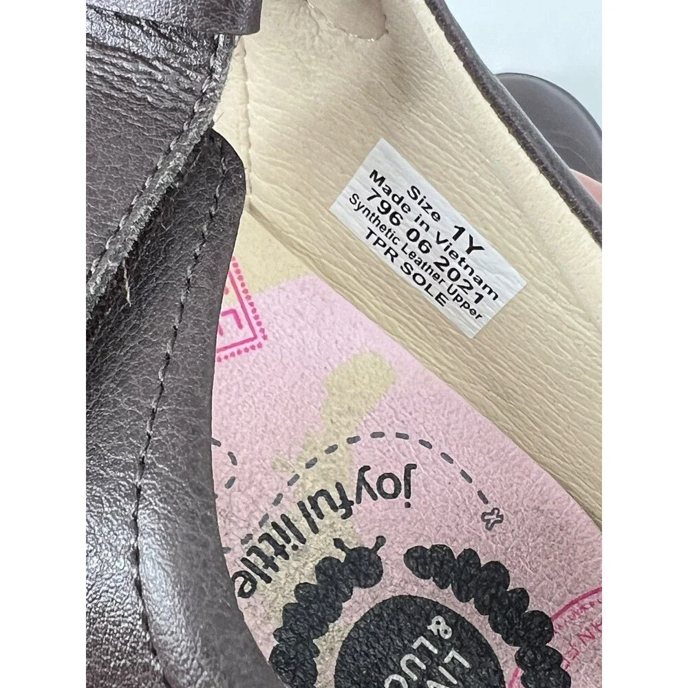 Livie & Luca AMICA T-Strap Mary Jane Brown Size 1Y EcoBreathe
